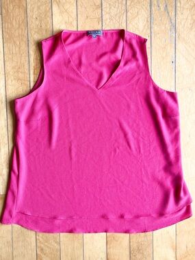 Laura Plus Sleeveless Textured Pink Blouse Size X